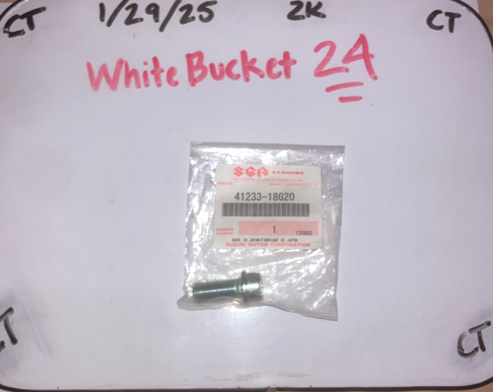 08-24 SUZUKI GSXR 600 750 OEM REAR BACK SUBFRAME MOUNTING BOLTS #41233-18G20