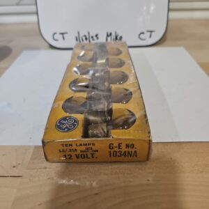 1 BOX OF 10 New GE Automotive 12 Volt 1.8/.51A Lamps Amber 1034NA