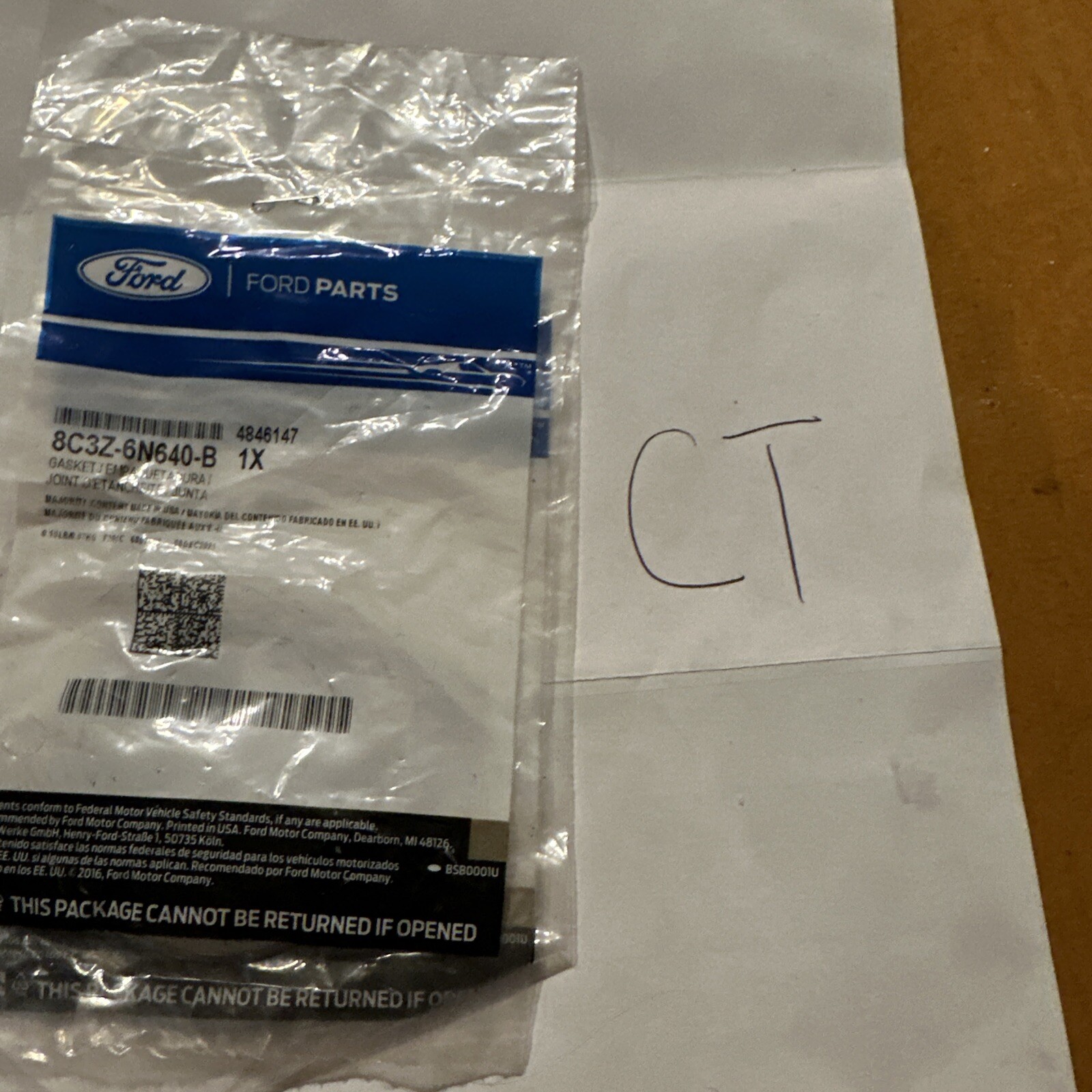 (1) Exhaust Pipe to Manifold Gasket FORD OEM 8C3Z-6N640-B Sold Individually - Image 3