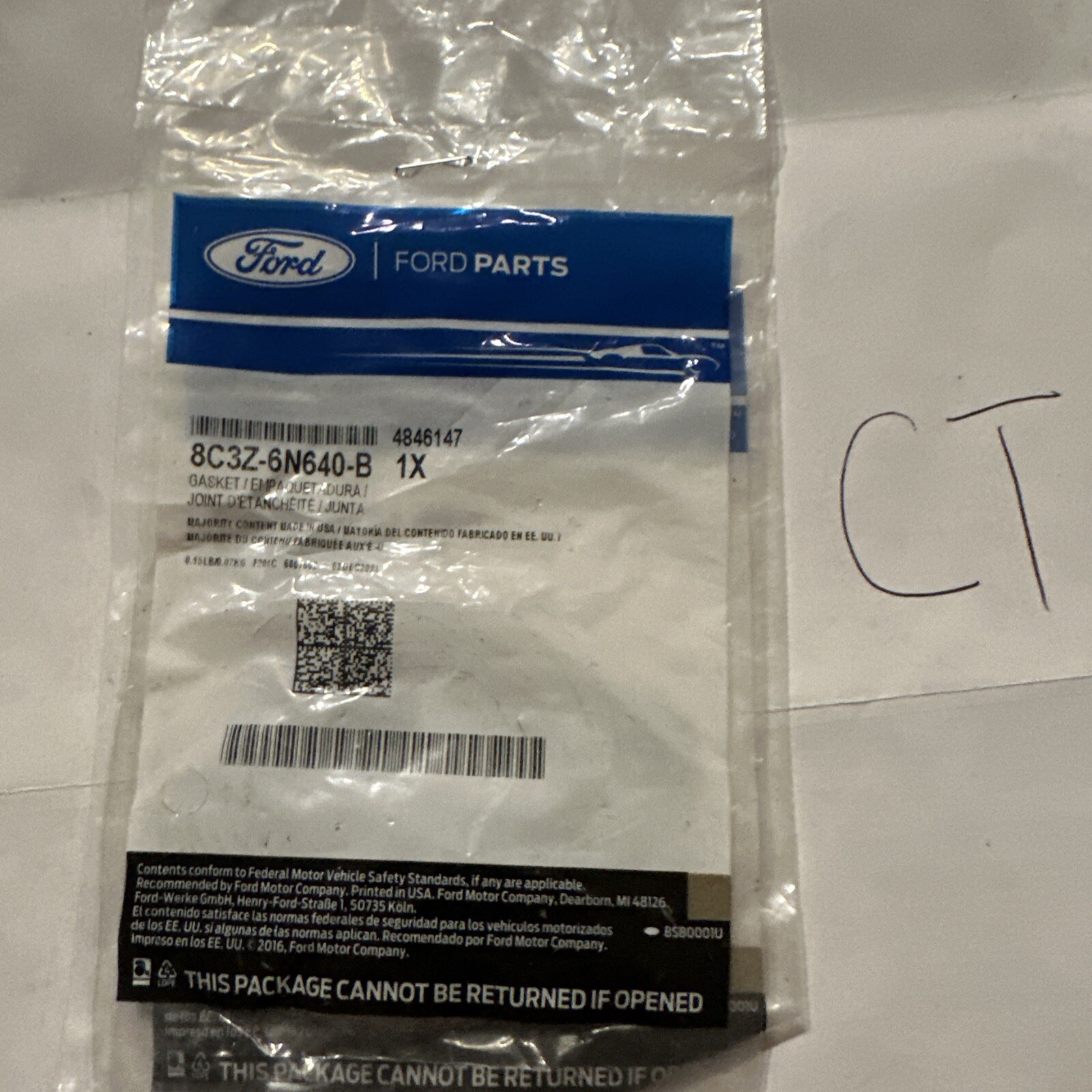 (1) Exhaust Pipe to Manifold Gasket FORD OEM 8C3Z-6N640-B Sold Individually