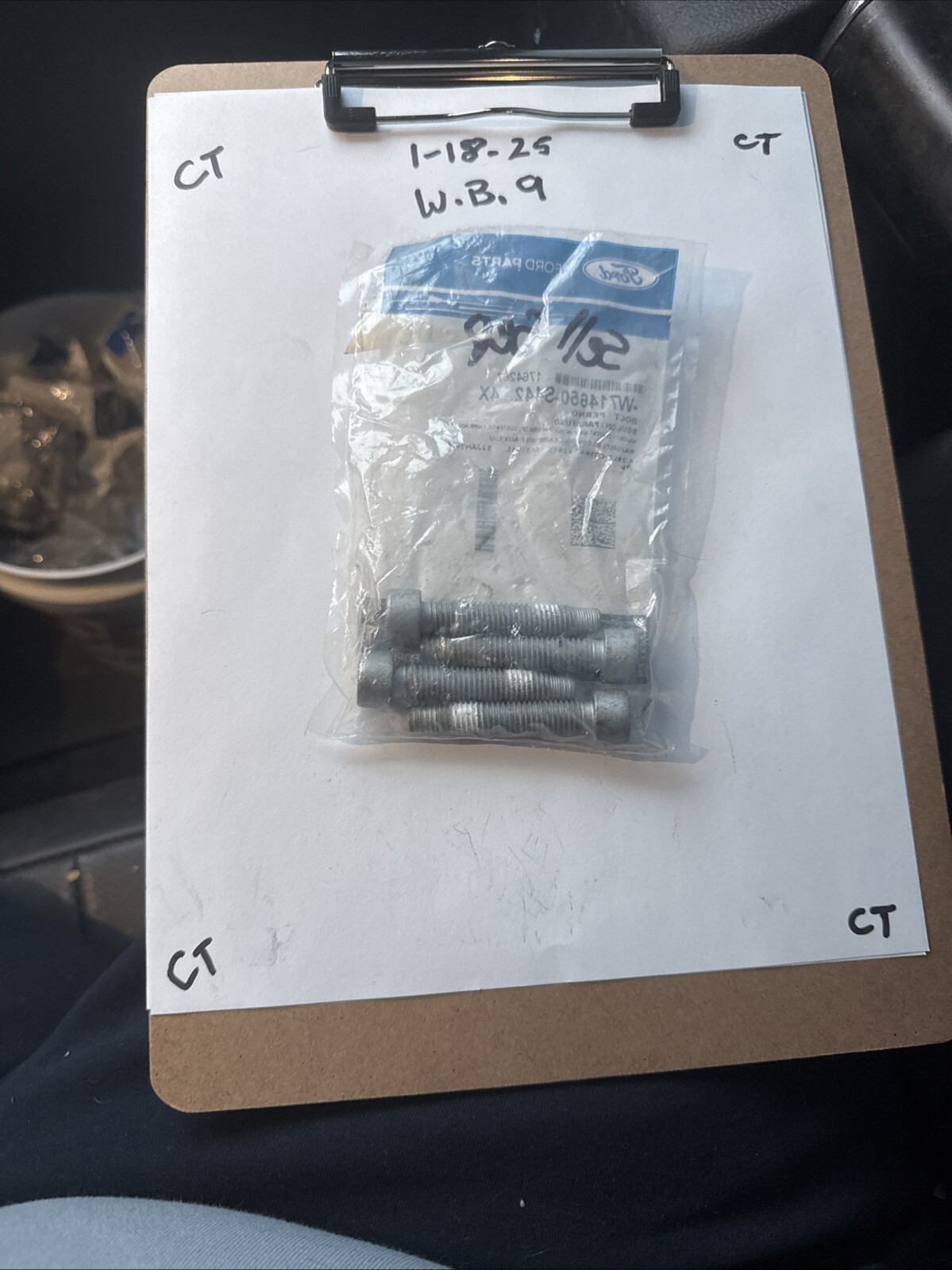 (1) FORD OEM 15-23 E-Transit Brake Hub Wheel Bolt W714650S442 Sold Individually - Image 3