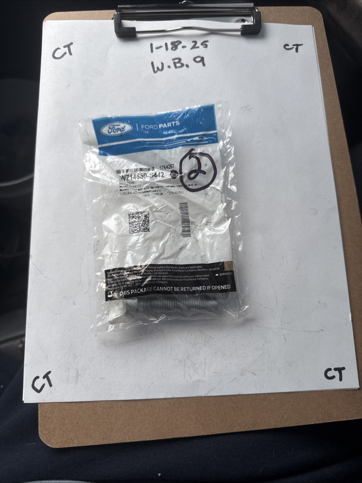 (1) FORD OEM 15-23 E-Transit Brake Hub Wheel Bolt W714650S442 Sold Individually - Image 4