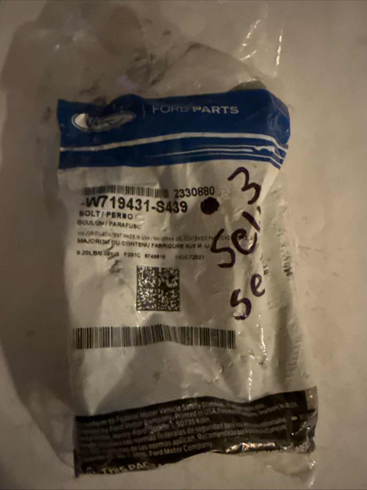 (1) Genuine Ford Bolt W719431S439 / W719431-S439 OEM Sold Individually - Image 3