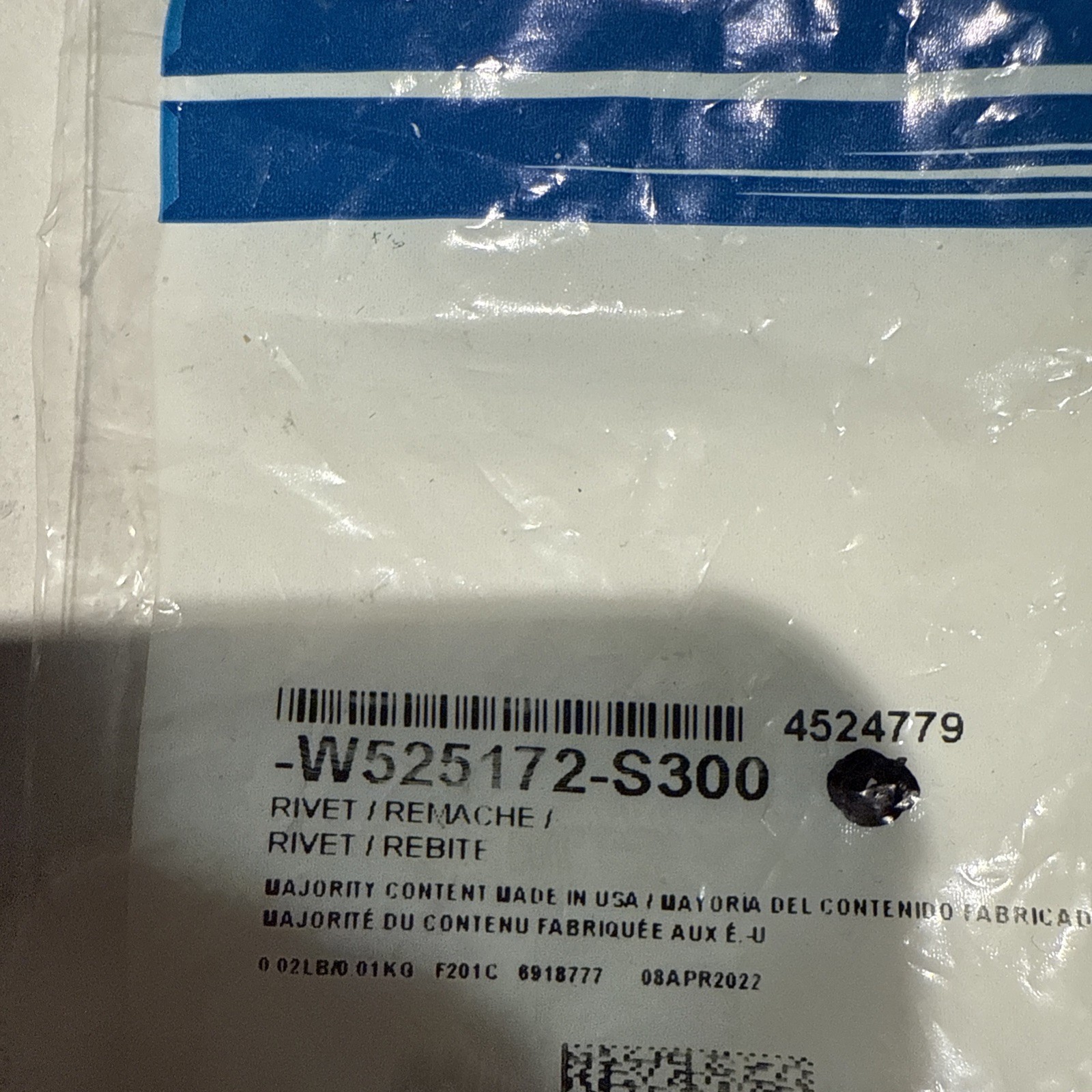 (1) Genuine Ford Handle Rivet -W525172-S300 Sold Individually - Image 3