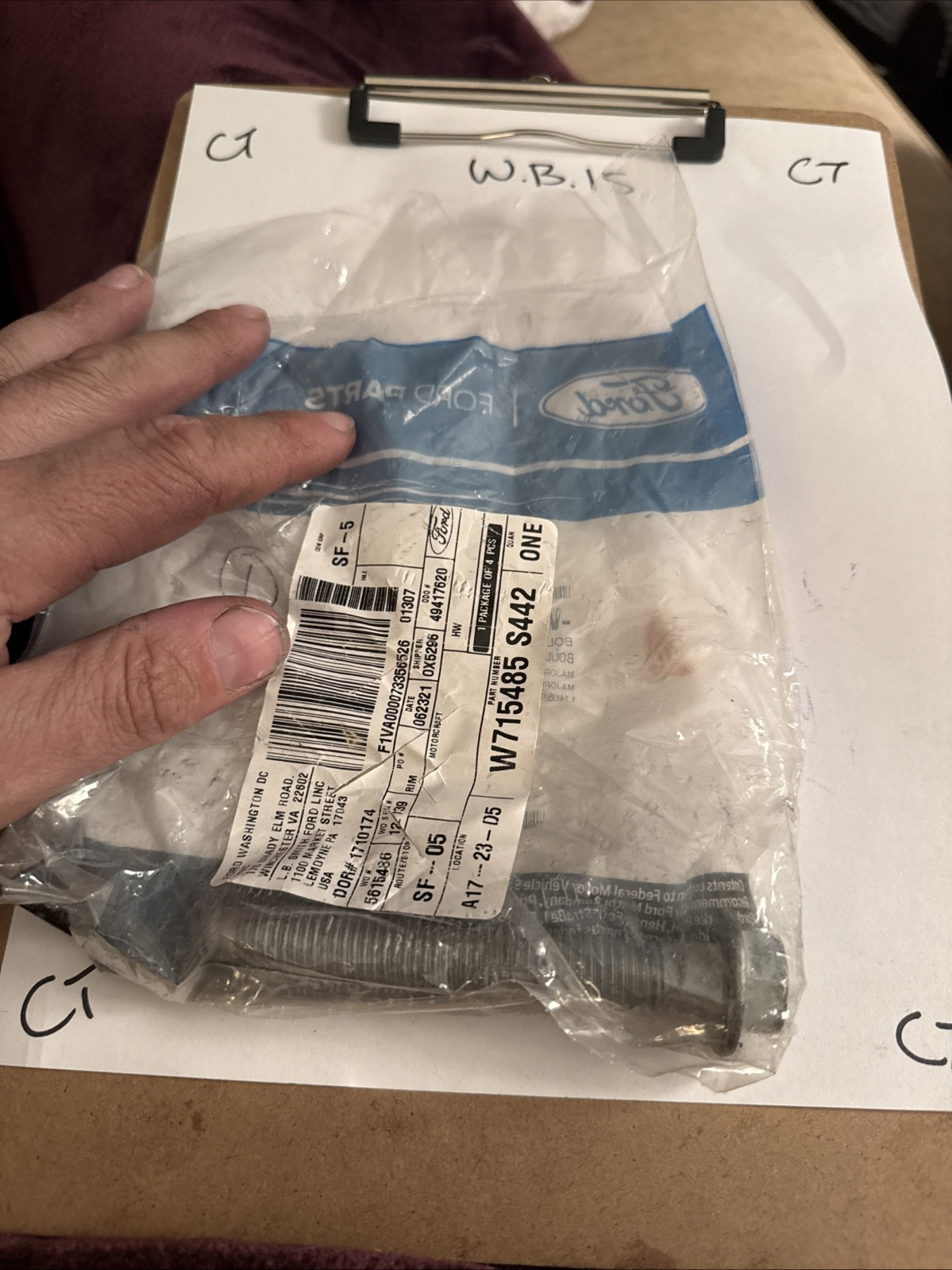 (1) Genuine Ford Suspension Cross-Member Bolt W715485-S442 Sold Individually - Image 5