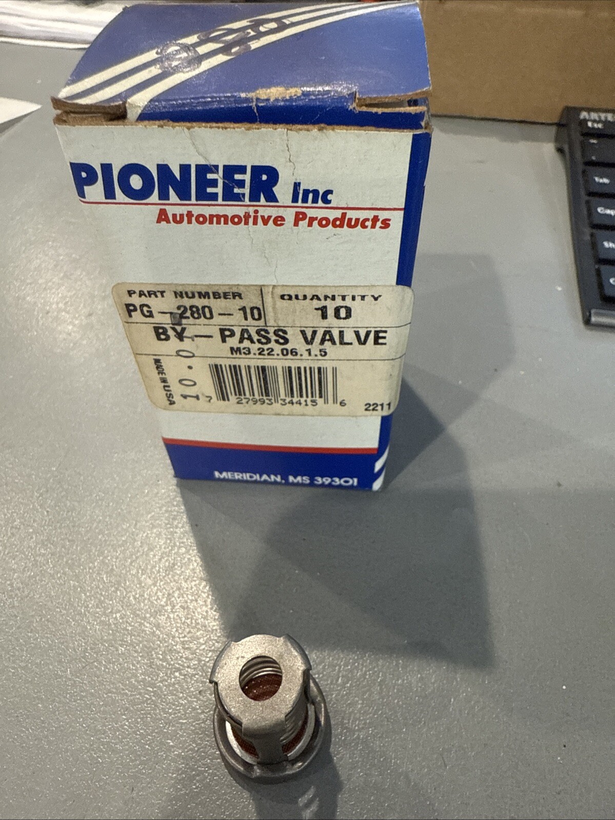 (1) Pioneer PG-280 Oil Filter By-Pass Valve PG-280-10 Sold Individually