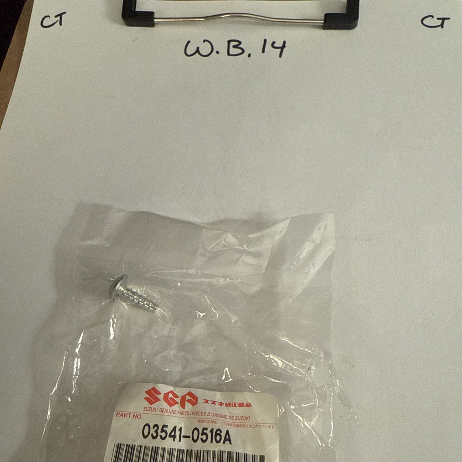 (1) Suzuki SCREW 03541-0516A OEM NEW - Image 3
