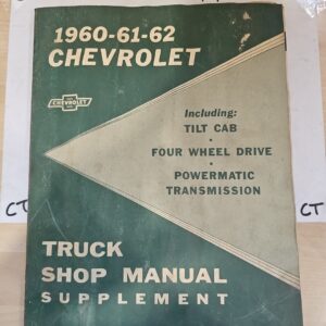 1960-61-62 Chevrolet Truck Shop Manual Supplement ST-9