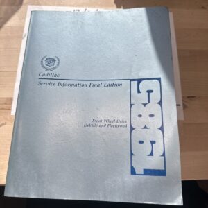 1985 Cadillac Cimarron Factory Service Repair Manual