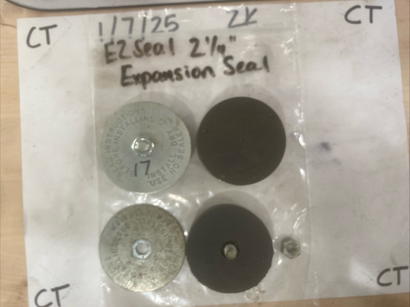 2 1/4” EZ Seal Expansion Plug 0996440 (SOLD INDIVIDUALLY)