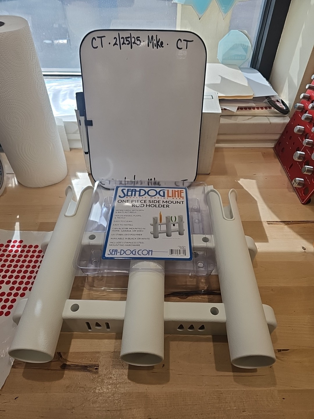 325038-1 Sea-Dog Three Pole Rod Storage Rack - White - Image 3