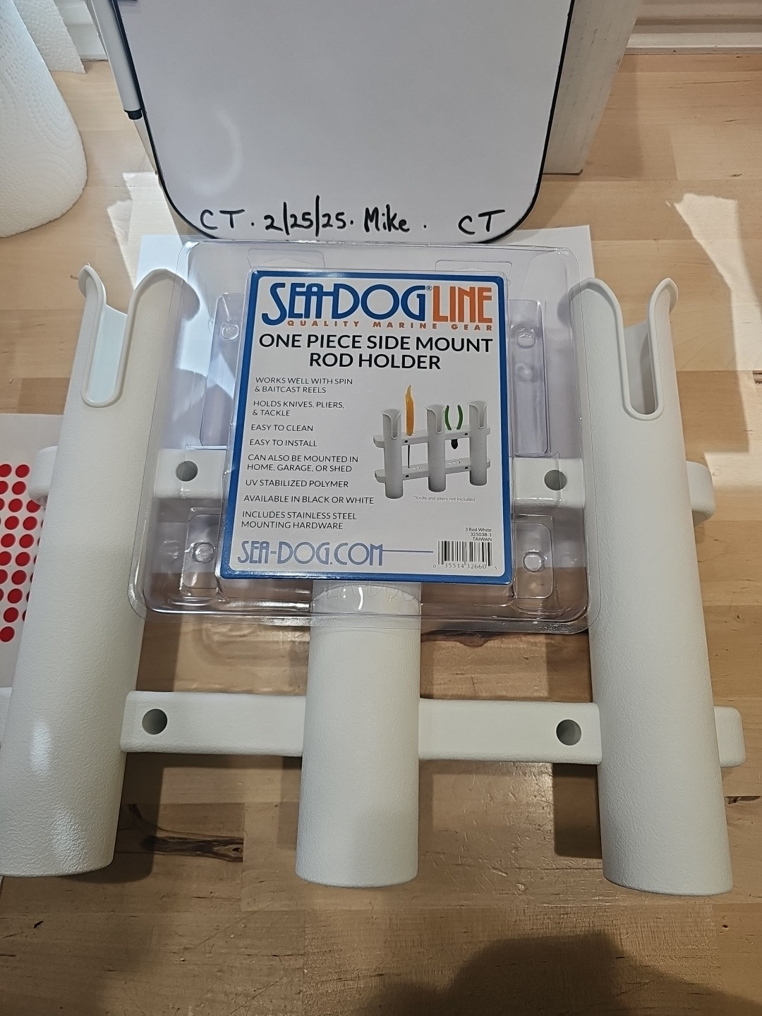 325038-1 Sea-Dog Three Pole Rod Storage Rack - White - Image 4