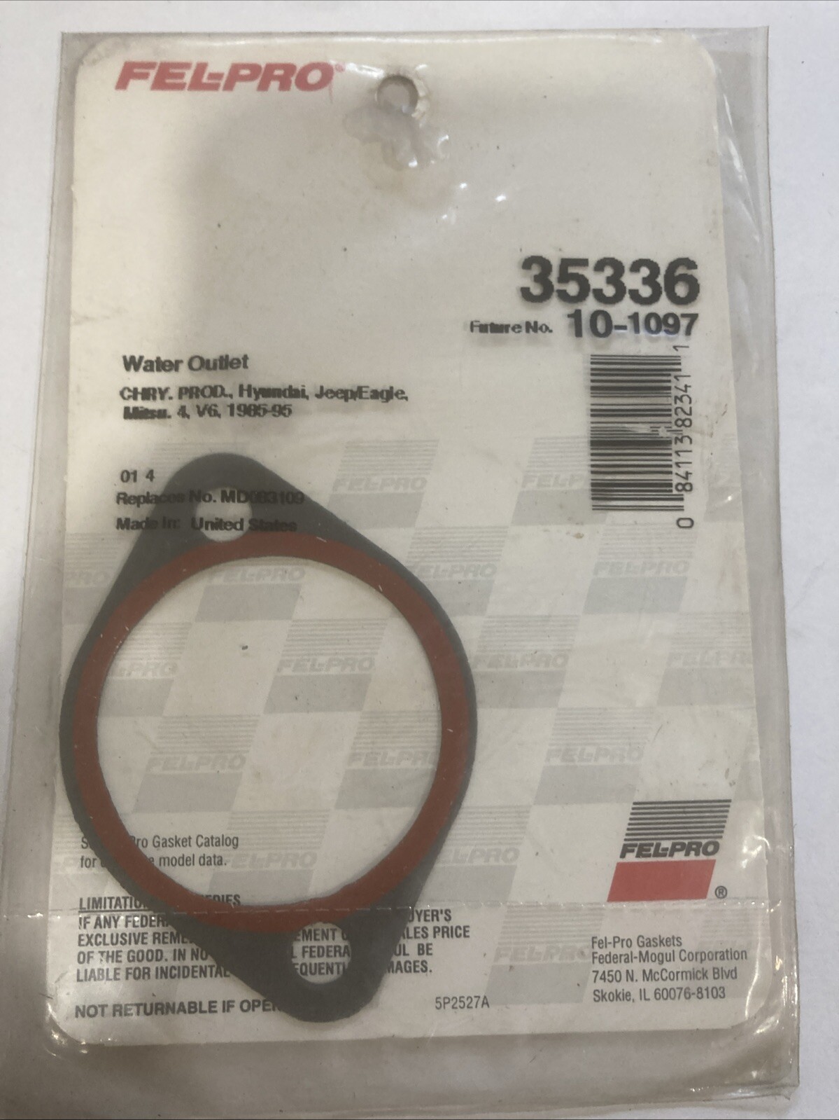 35336 Fel-Pro Automotive Water Outlet Gasket Made In USA MD083109 - Image 3