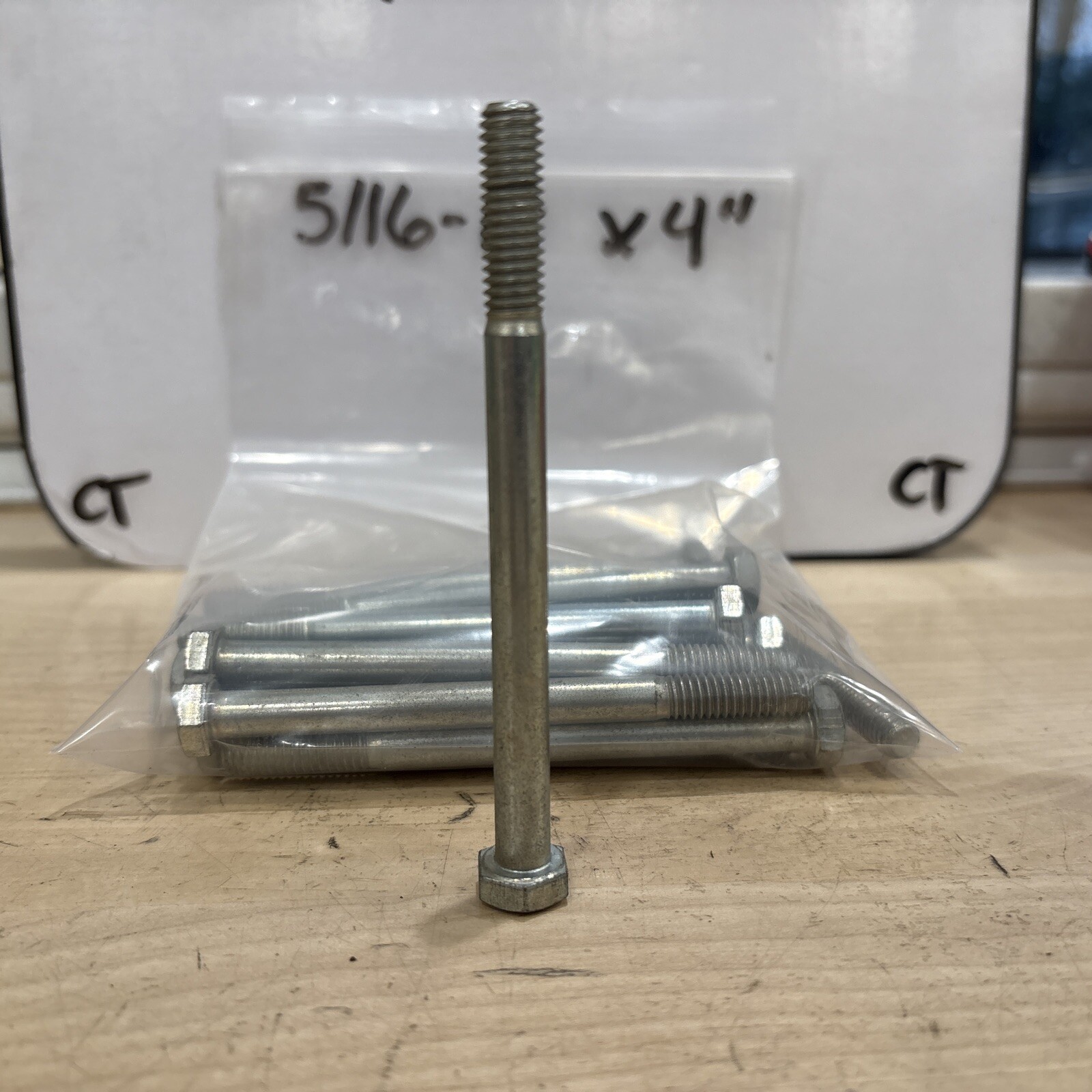 5/16-18 x 4" PT Hex Bolt Grade 8 Screw Coarse Thread. 20pk - Image 3