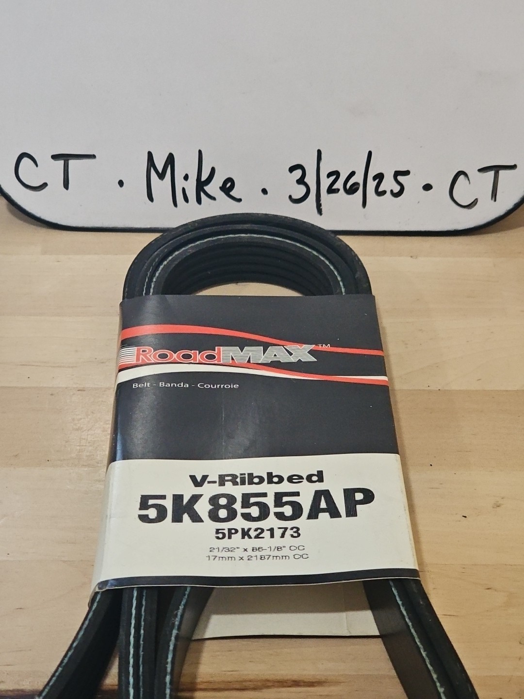 5K855AP Gates Drive Belt for Ford Tempo Mercury Topaz 1992-1994 - Image 3