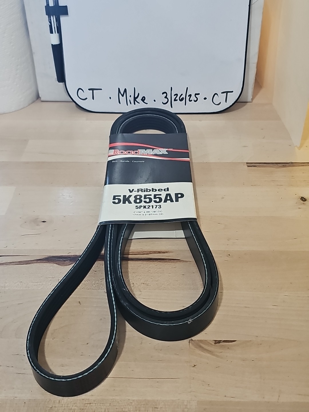 5K855AP Gates Drive Belt for Ford Tempo Mercury Topaz 1992-1994