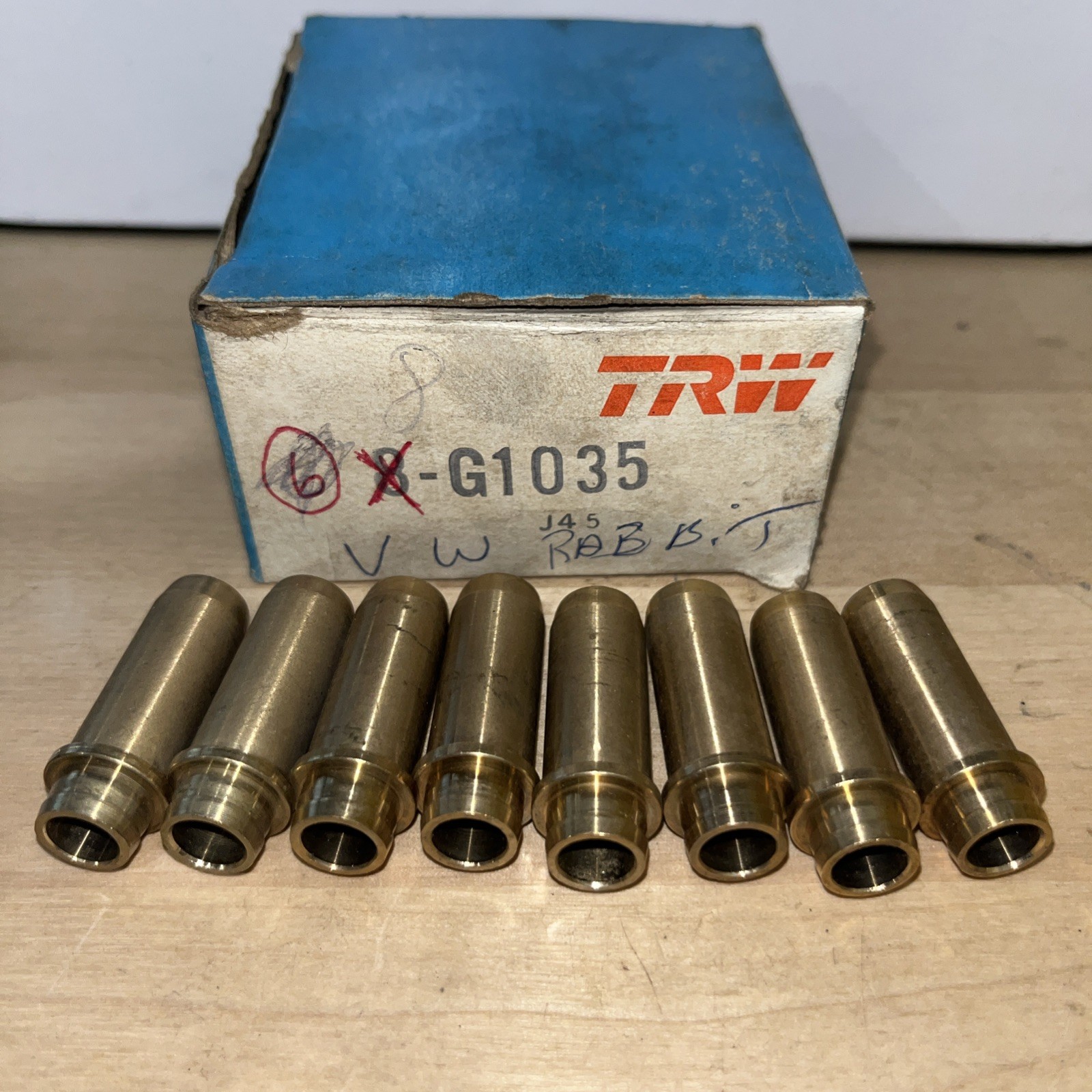 8PCS X EXHAUST VALVE GUIDE TRW FiTS VW Rabbit G1035 - Image 3