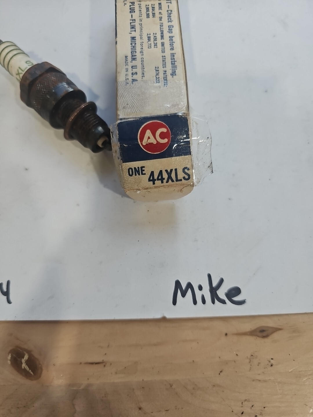 AC Fire Ring Spark Plug # 44XLS GREEN STRIPE - Image 3