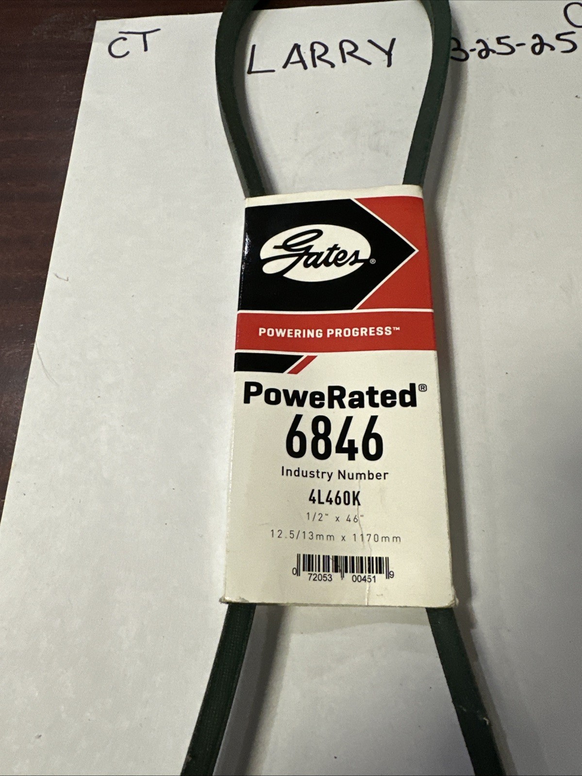 Accessory Drive Belt-FHP Medium Horse-Power V-Belt Gates 6846