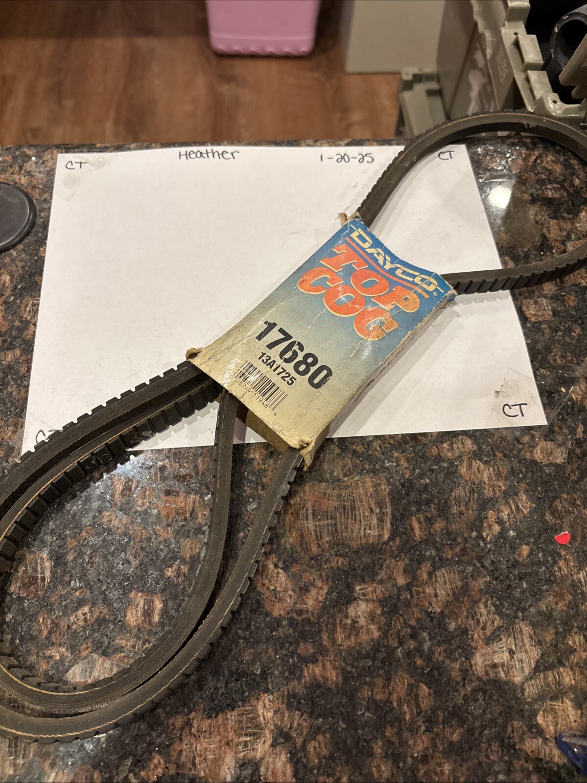 Accessory Drive Belt-Top Cog Dayco 17680 / 13A1725