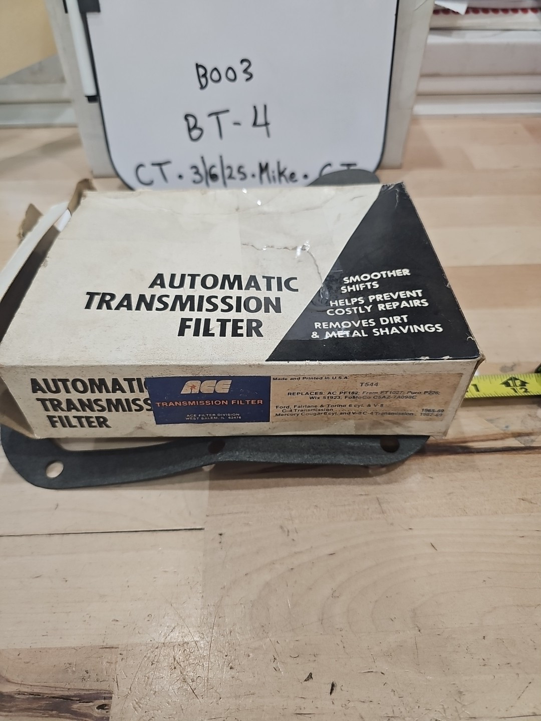 Ace T544 Auto Transmission Filter 51923, P226, C5AZ-7A098C For 65-69 C-4 Trans - Image 5