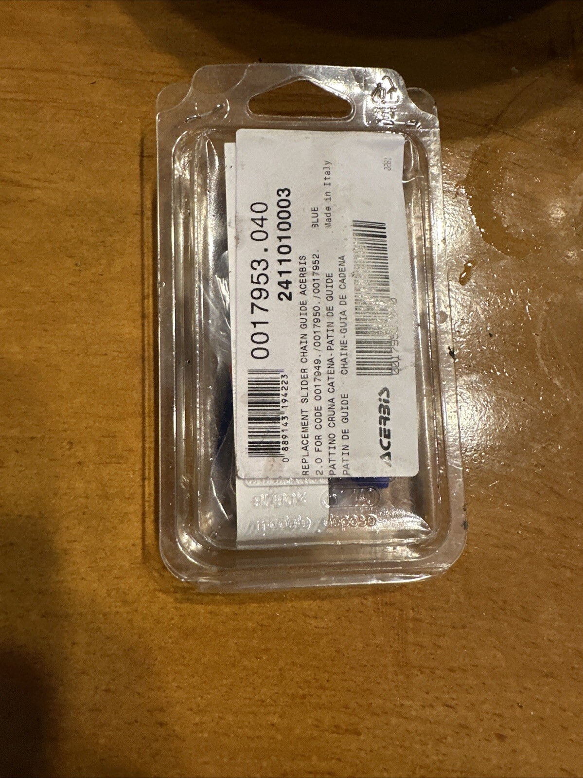 Acerbis 2.0 Chain Guide Insert 2411010003 Blue