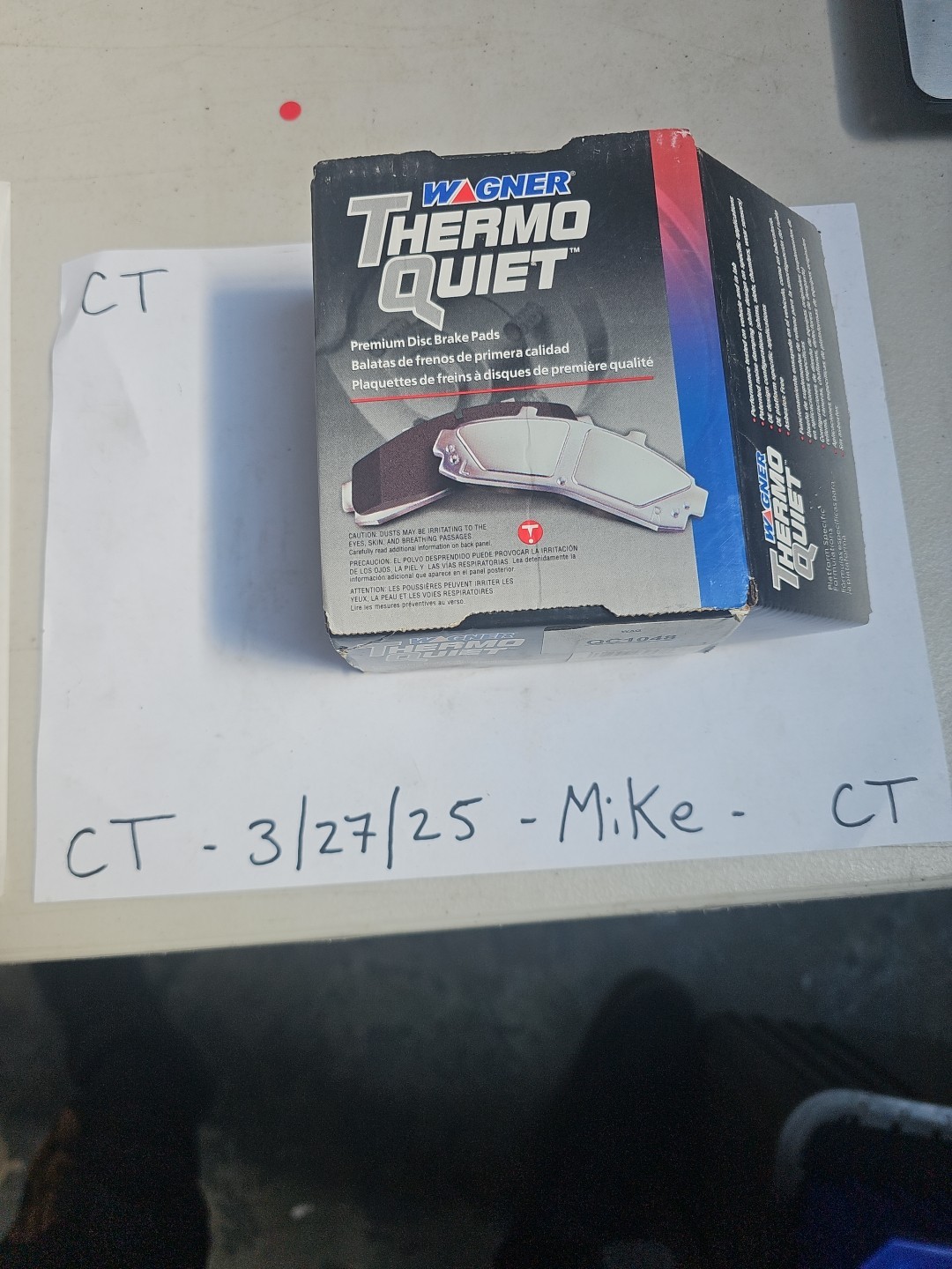 Brake Wagner ThermoQuiet QC1048 Ceramic Disc Brake Pad Set