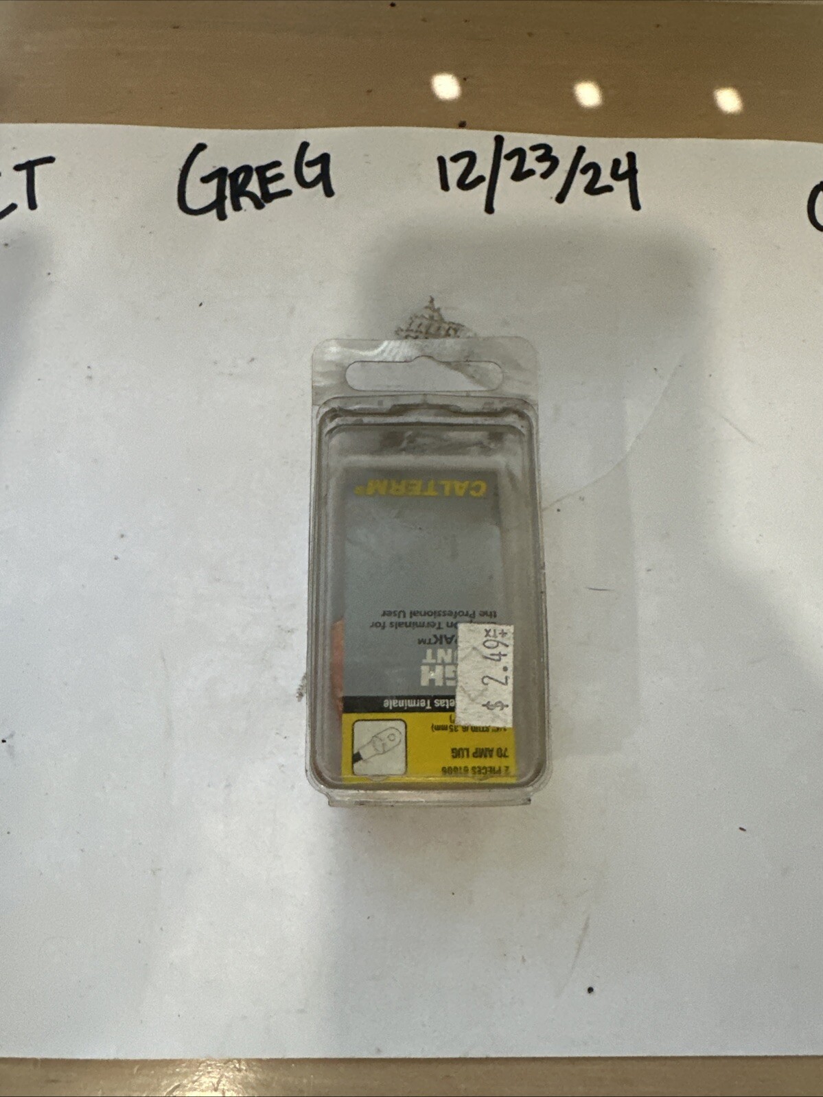 Calterm 61606 Terminal Lug, 70 A, 4 AWG Pair