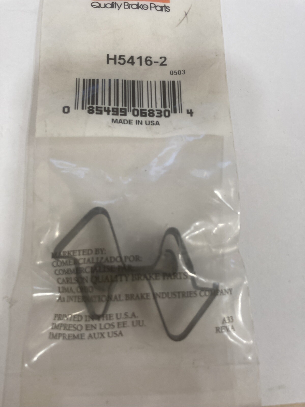 Carlson H5416-2 Disc Brake Anti-Rattle Clip - Image 3