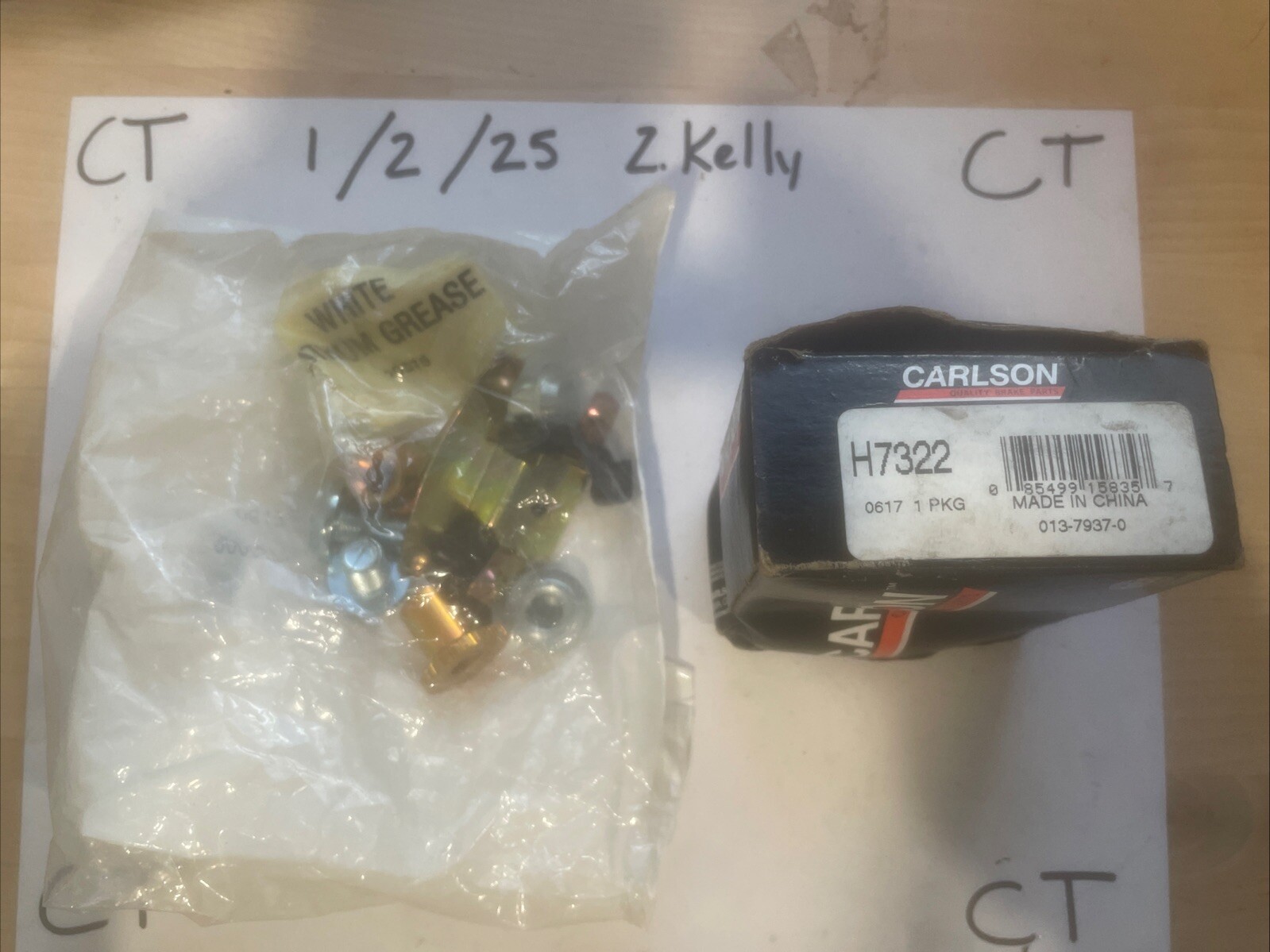 Carlson H7322 Parking Brake Hardware Kit