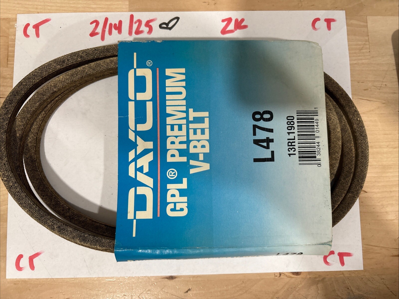 Dayco GPL Premium L478 Utility V Belt