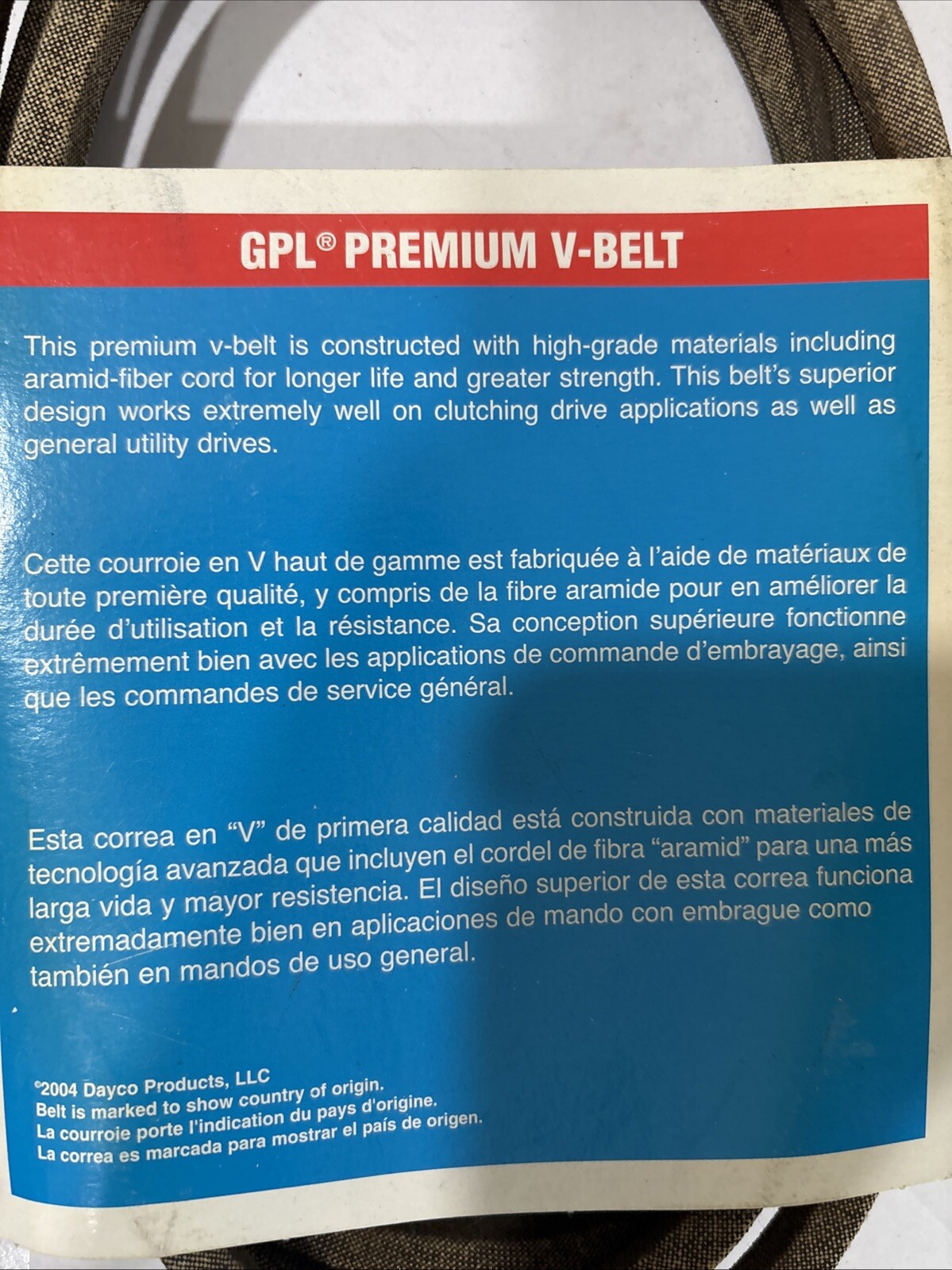 Dayco GPL Premium L479 V Belt - Image 4