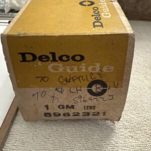 Delco Guide 1970 Chevy CAPRICE? GM NOS LH Back-Up Tail Light Lamp Lens
