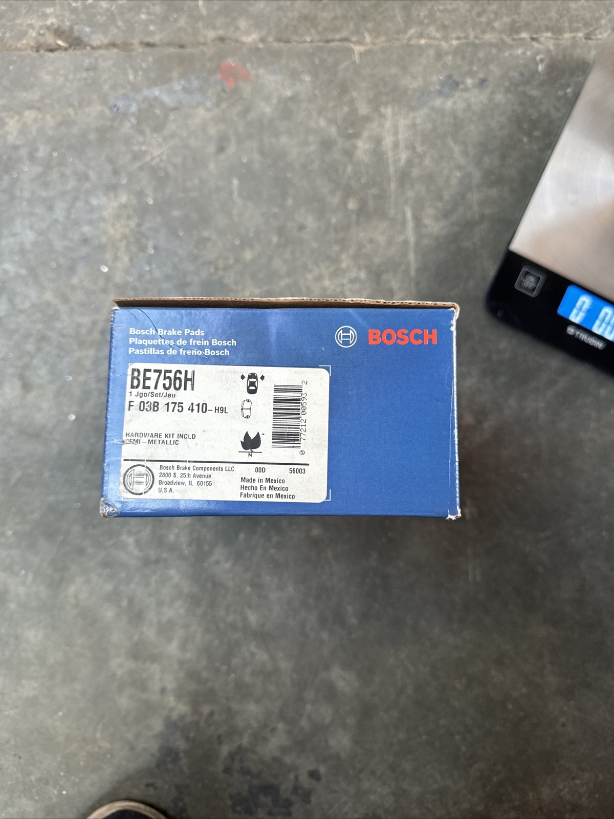 Disc Brake Pad Set-Blue Brake Pads with Hardware Bosch BE756H