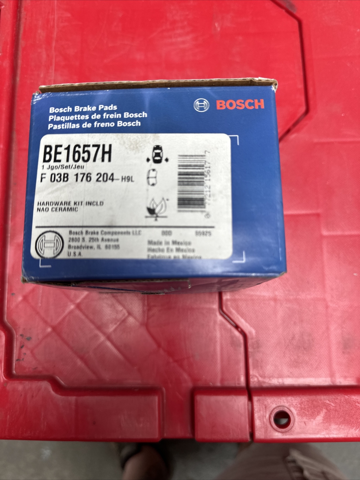 Disc Brake Pad Set-Blue Brake Pads with Hardware Rear Bosch BE1657H