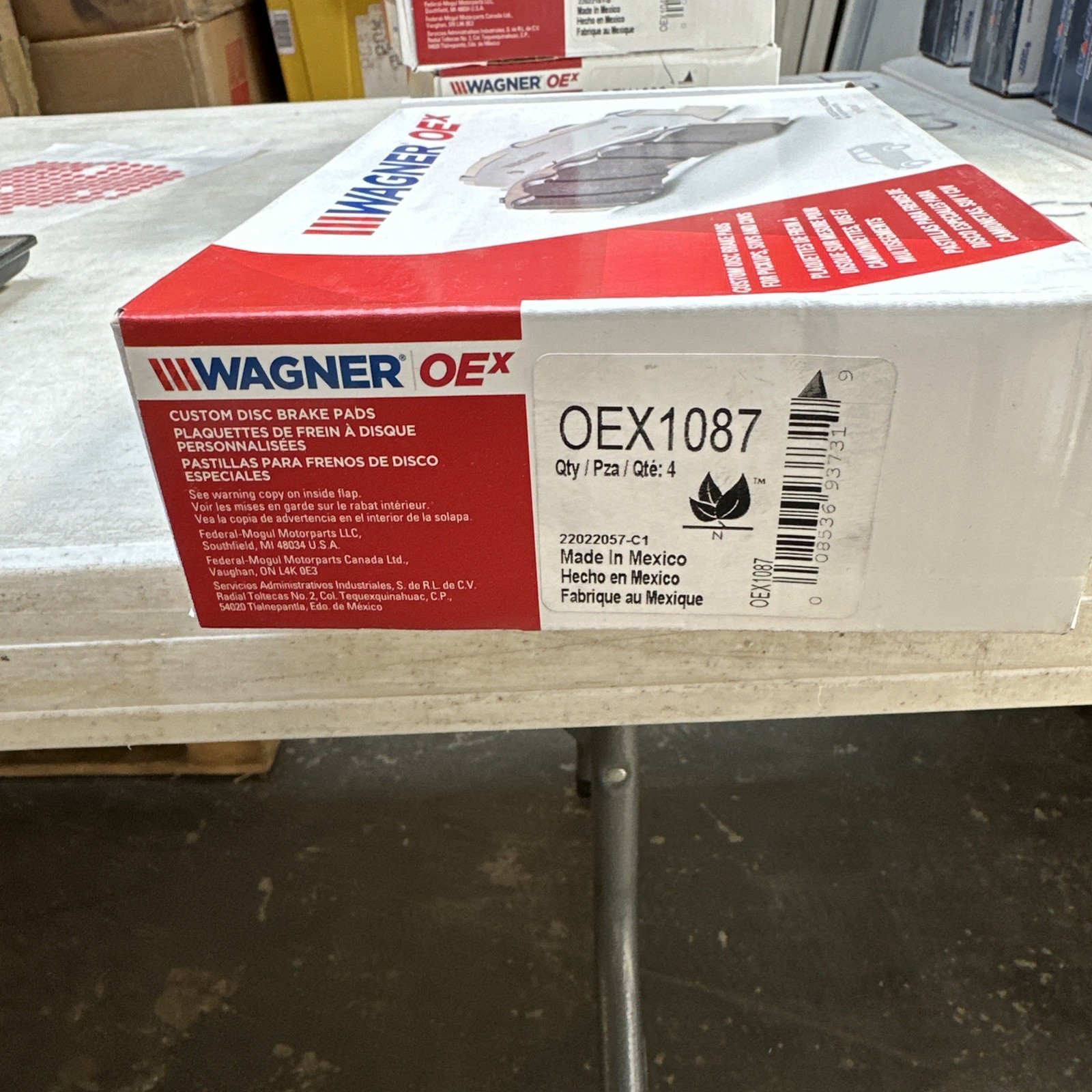 Disc Brake Pad Set-OEX Disc Brake Pad Wagner OEX1087 - Image 3