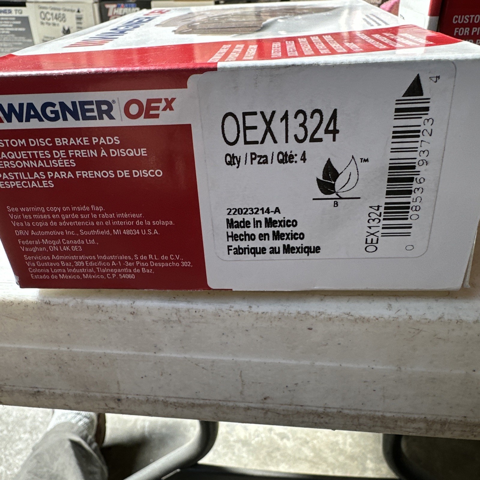 Disc Brake Pad Set-OEX Disc Brake Pad Wagner OEX1324 - Image 3