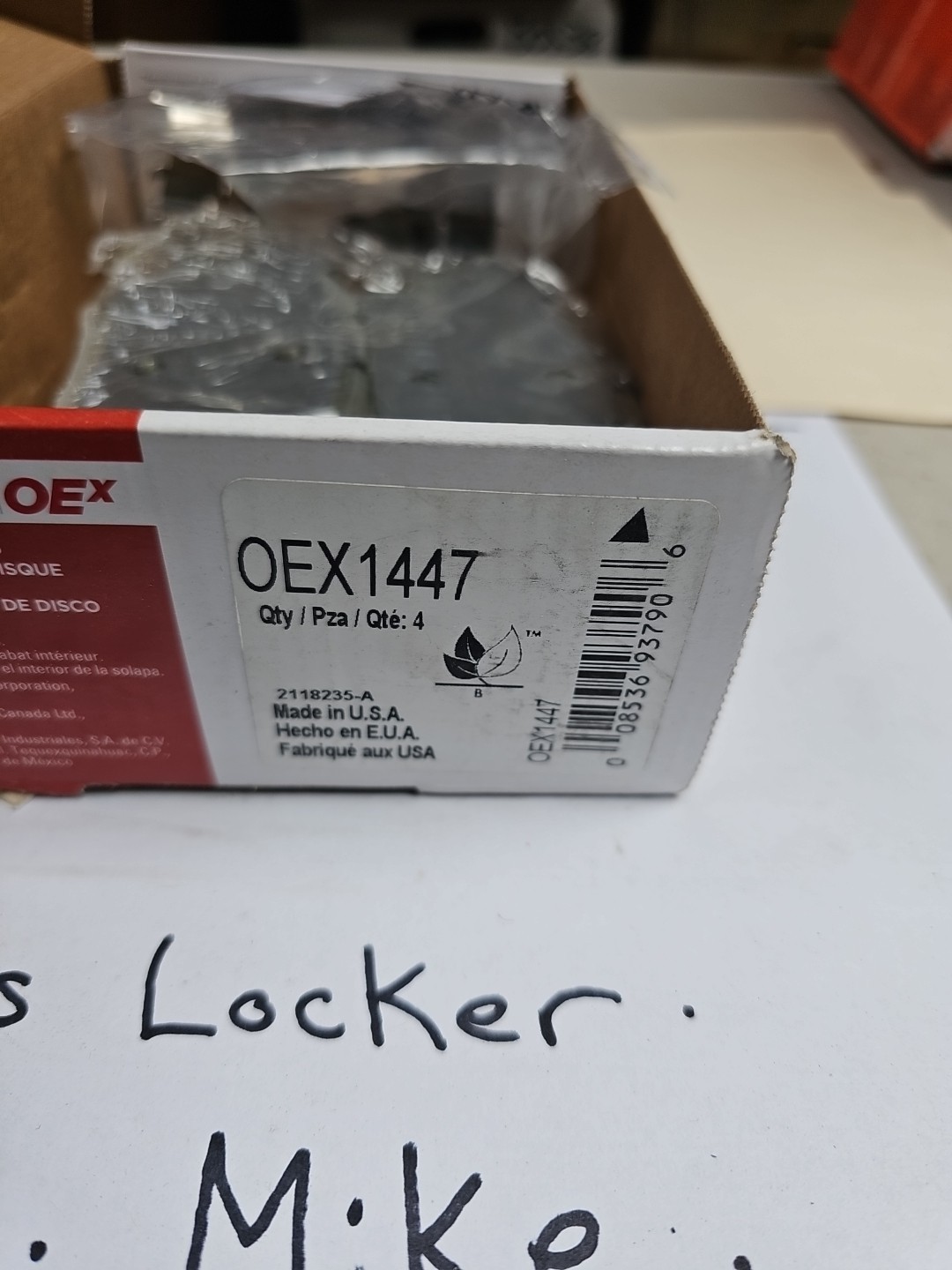 Disc Brake Pad Set-OEX Disc Brake Pad Wagner OEX1447 - Image 3