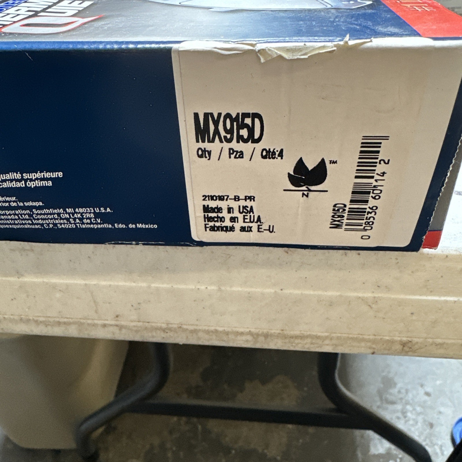 Disc Brake Pad Set-ThermoQuiet Disc Brake Pad Front Wagner MX915D - Image 3