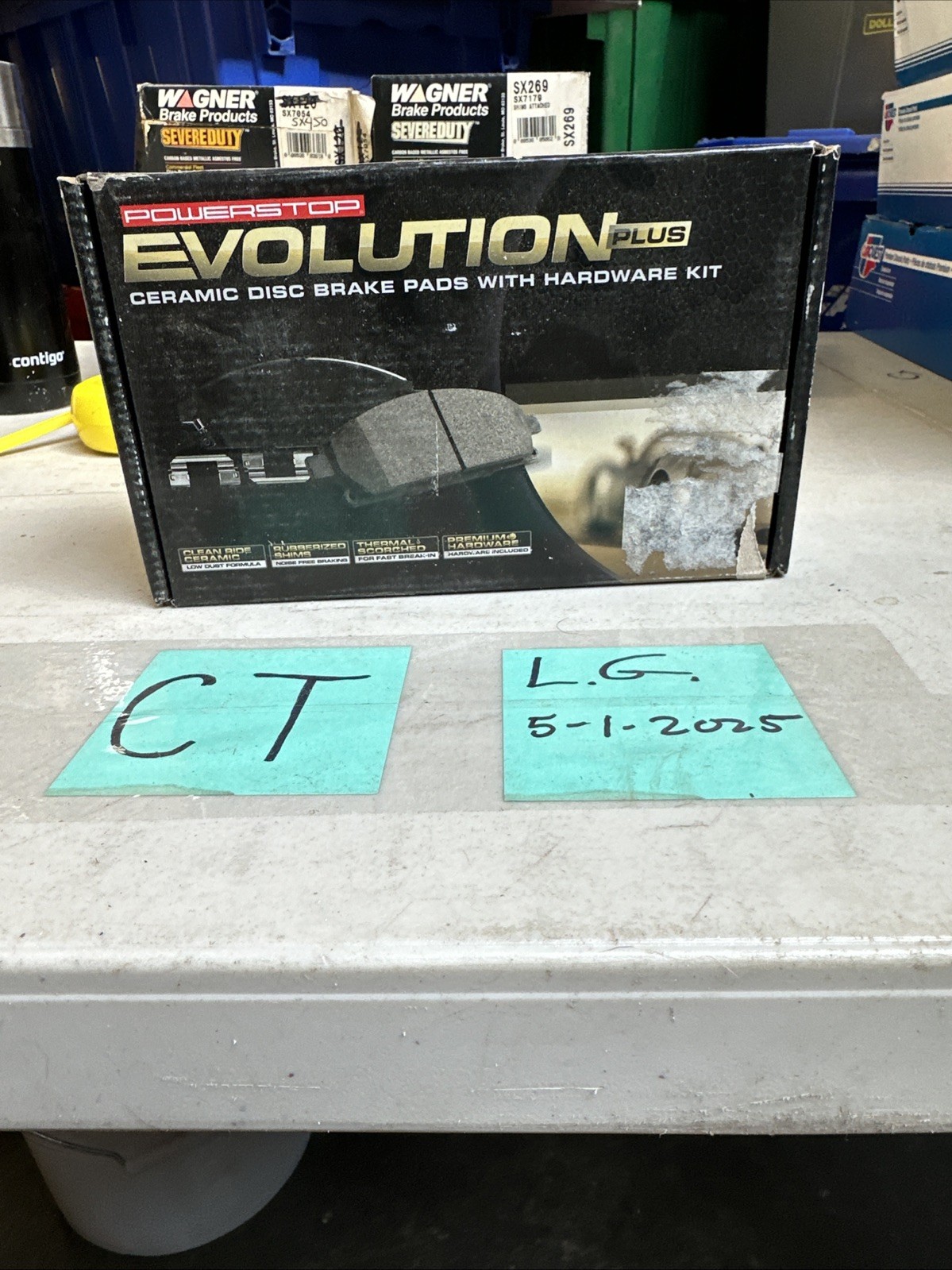 Disc Brake Pad Set-ThermoQuiet Disc Brake Pad Front Wagner QC1058 - Image 3