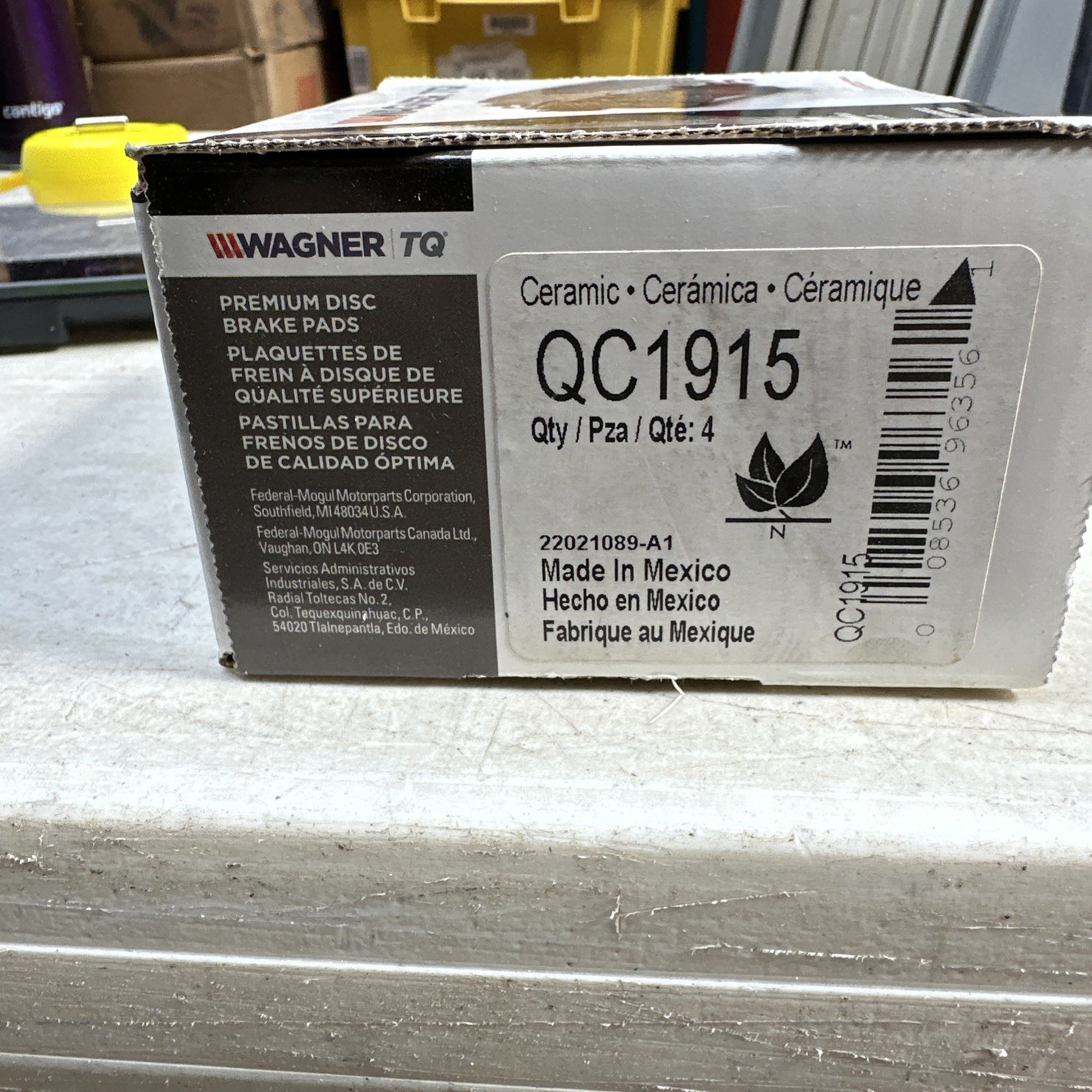 Disc Brake Pad Set-ThermoQuiet Disc Brake Pad Wagner QC1915 - Image 3
