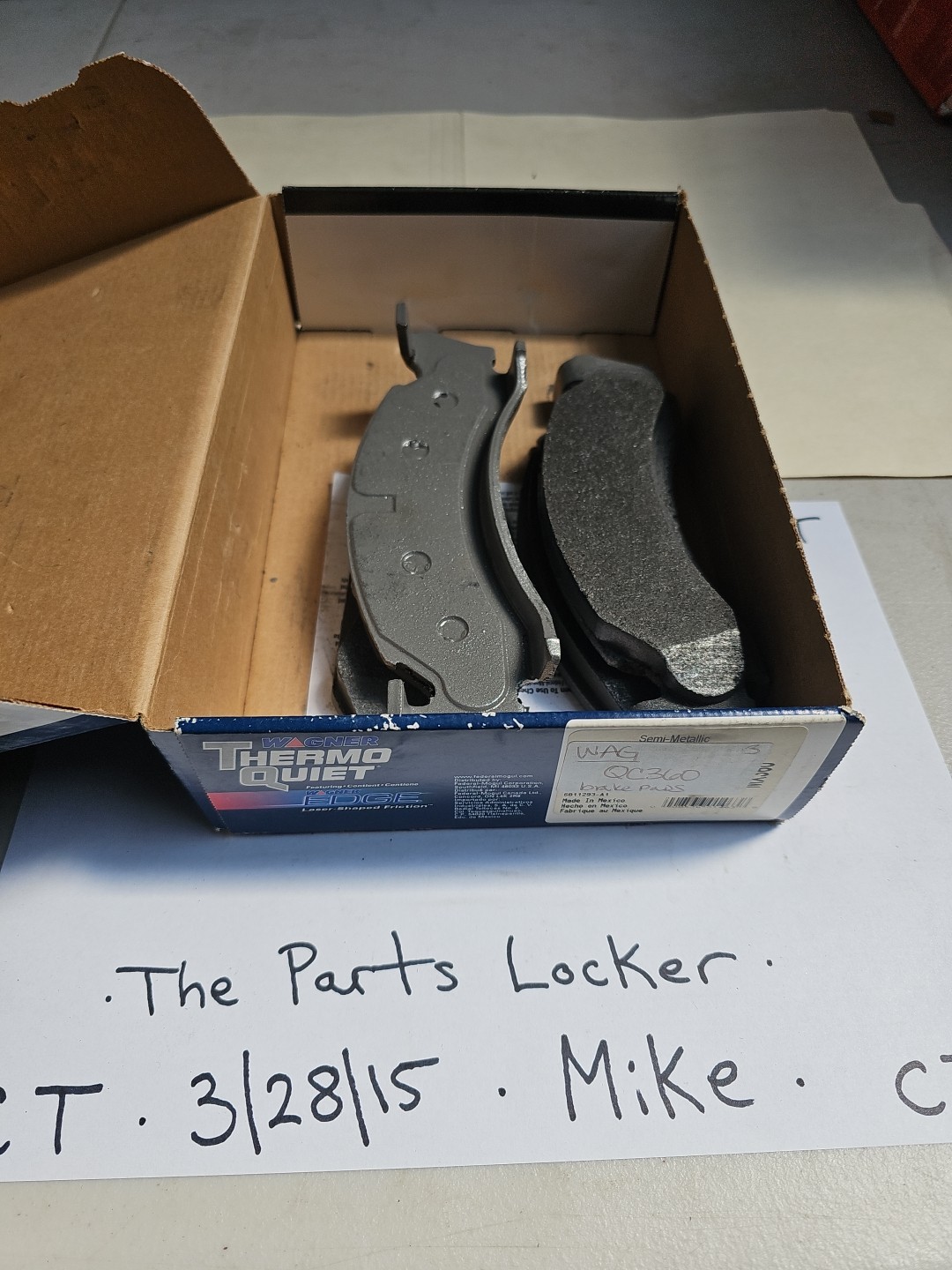 Disc Brake Pad Set-ThermoQuiet Disc Brake Pad Wagner QC360 - Image 3