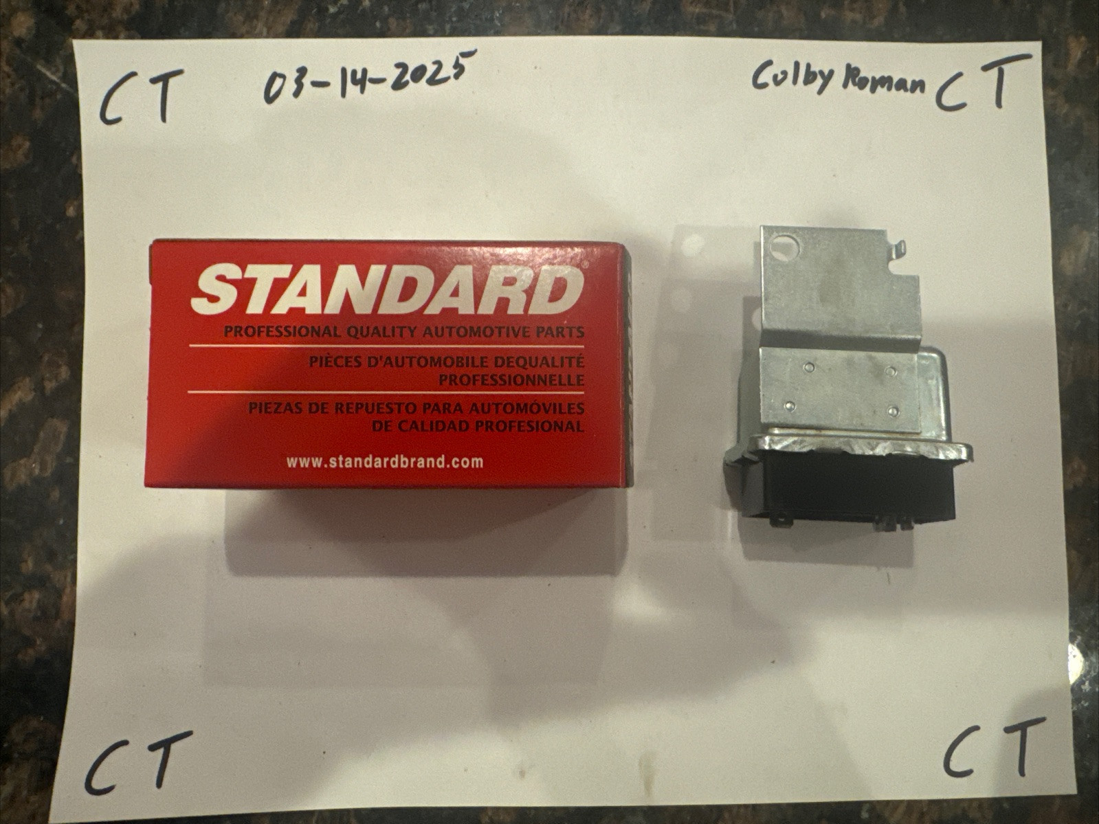 Engine Cooling Fan Motor Relay Standard RY-106