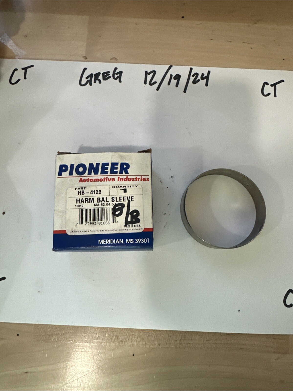 Engine Harmonic Balancer Repair Sleeve Pioneer HB-4123