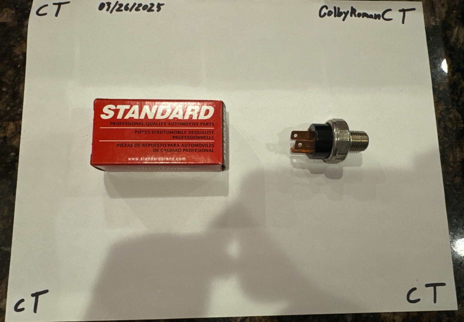 Engine Oil Pressure Sender-With Light Standard PS-179