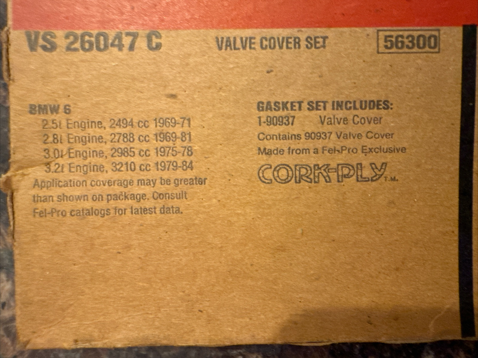 FEL-PRO Valve Cover Gasket Part # VS26047C - Image 3