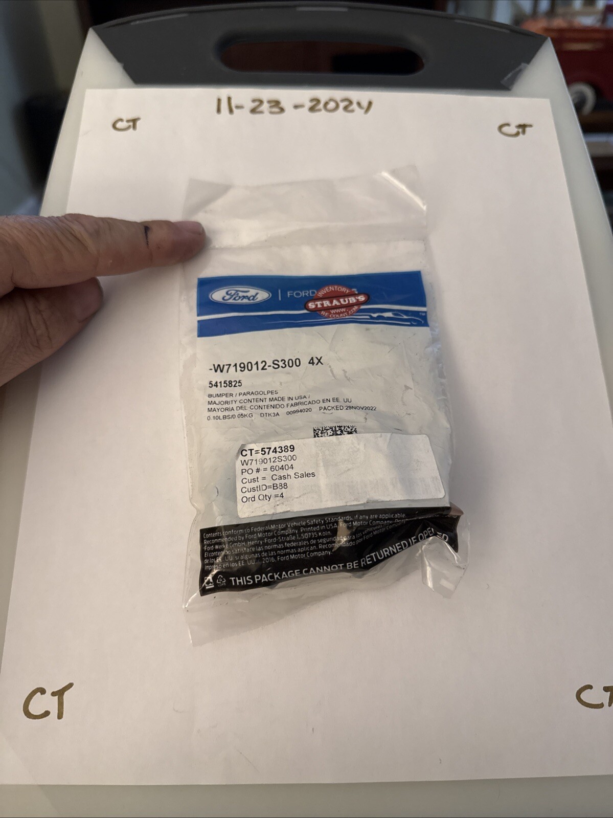 FORD OEM 17-22 F-250 Super Duty Hood Hood Components-Hood Bumper W719012S300