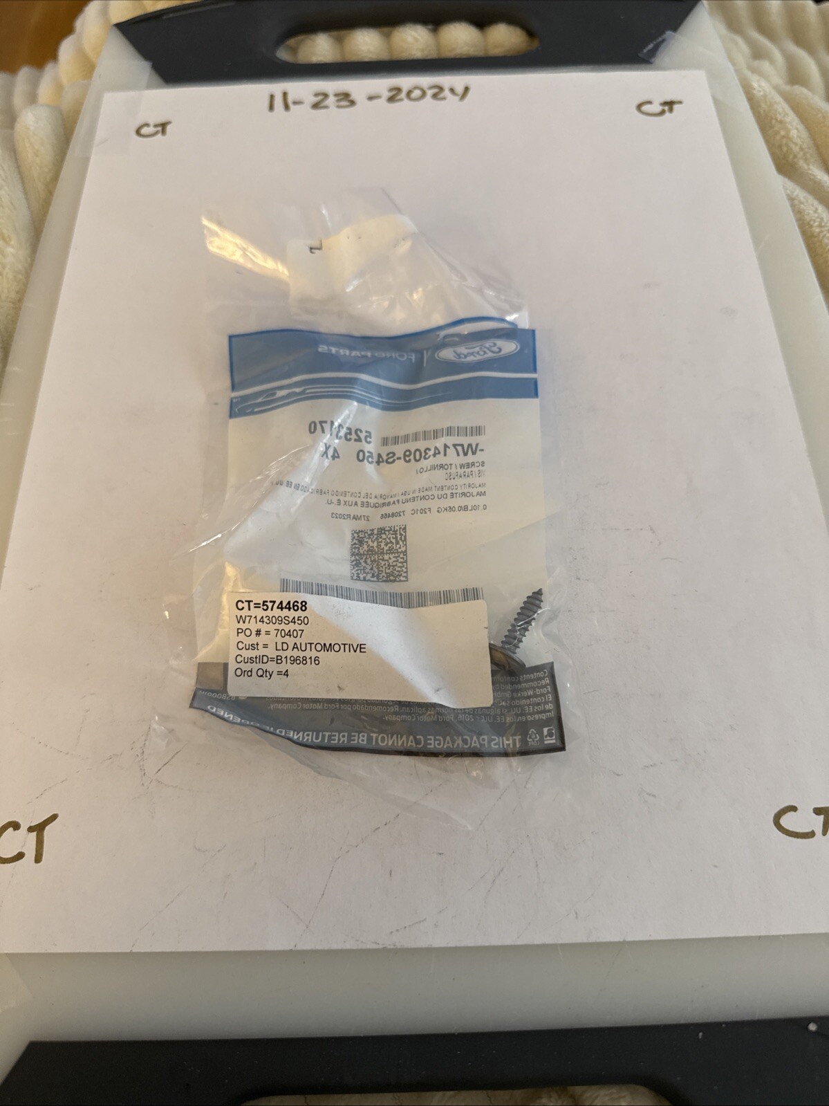 FORD OEM 19-23 E-Transit Front Lamps Fog Lamps-Fog Lamp Assy Screw W714309S450B - Image 3