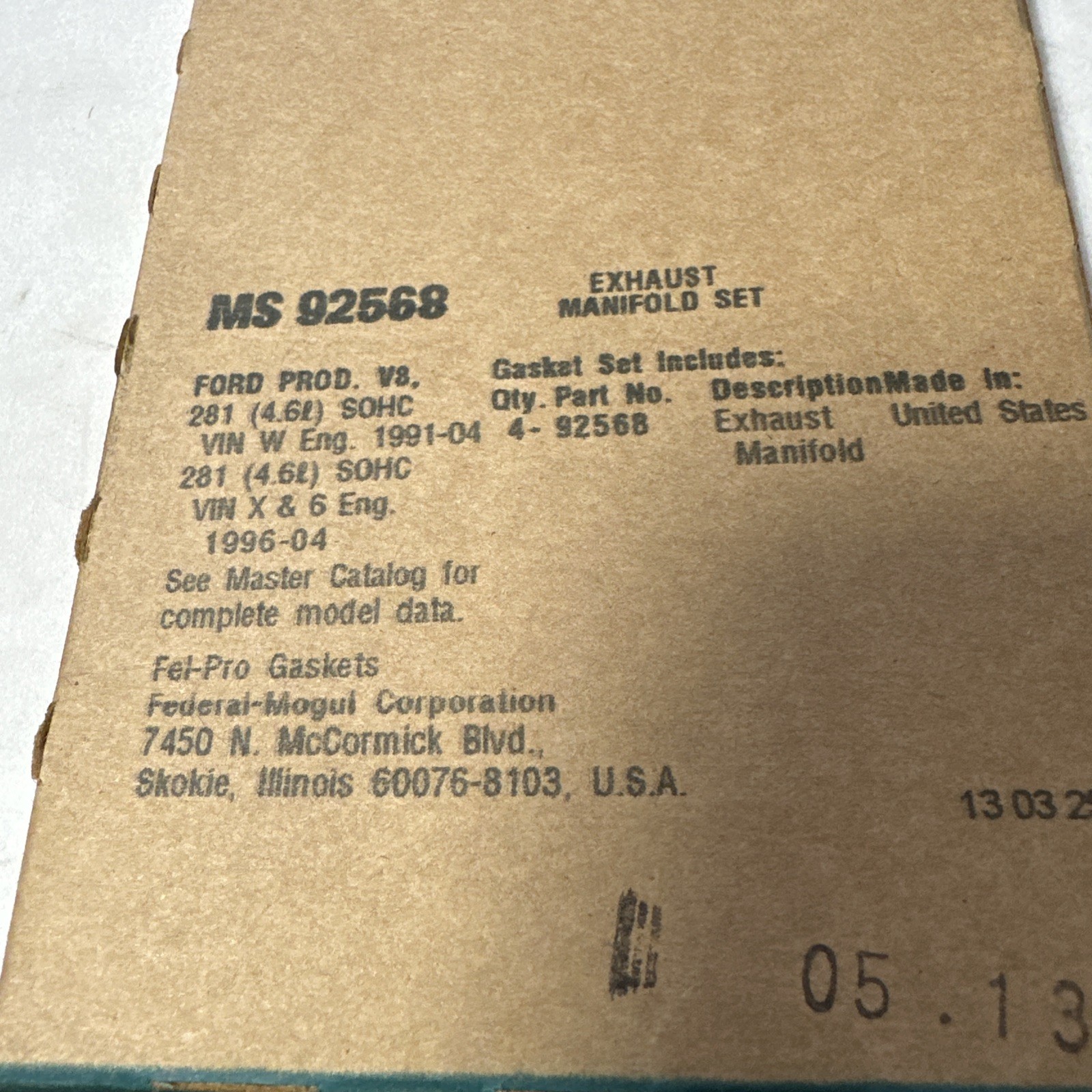 Fel Pro MS 92568 Exhaust Manifold Gasket Set - Image 3