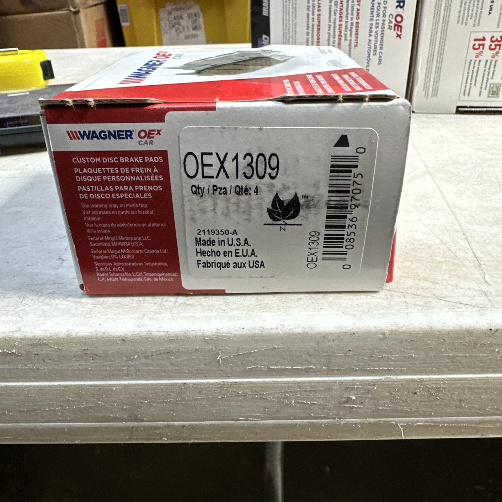 For Mini Cooper 2007-2015 Wagner OEX1309 OEX Ceramic Rear Disc Brake Pads - Image 3